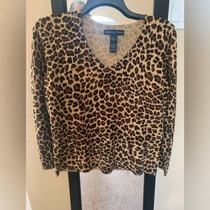 Josephine Chaus Animal Print Long Sleeve Top
